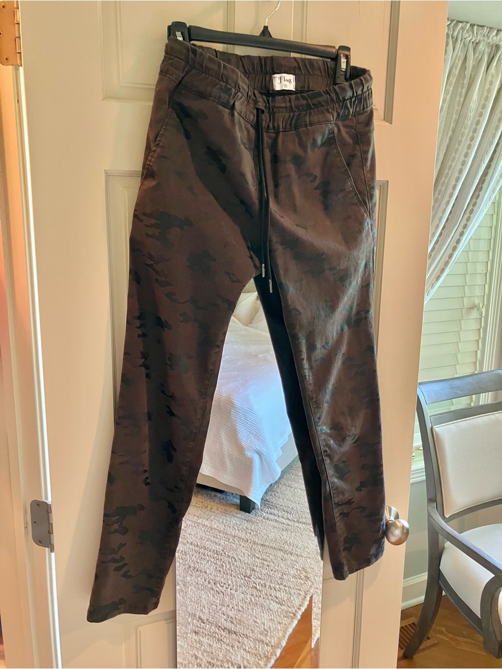 BEVY FLOG Black and Brown Camo Drawstring Joggers